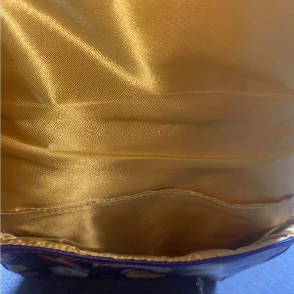 Disney Parks TINKERBELL Purple Floral Tablet Case Crossbody Purse Bag & Wristlet - Picture 7 of 9